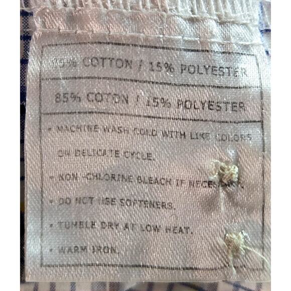 Ariat Pro Series Blue Yellow Plaid Western Short Sleeve Button Up Shirt Size XXL - Picture 4 of 5